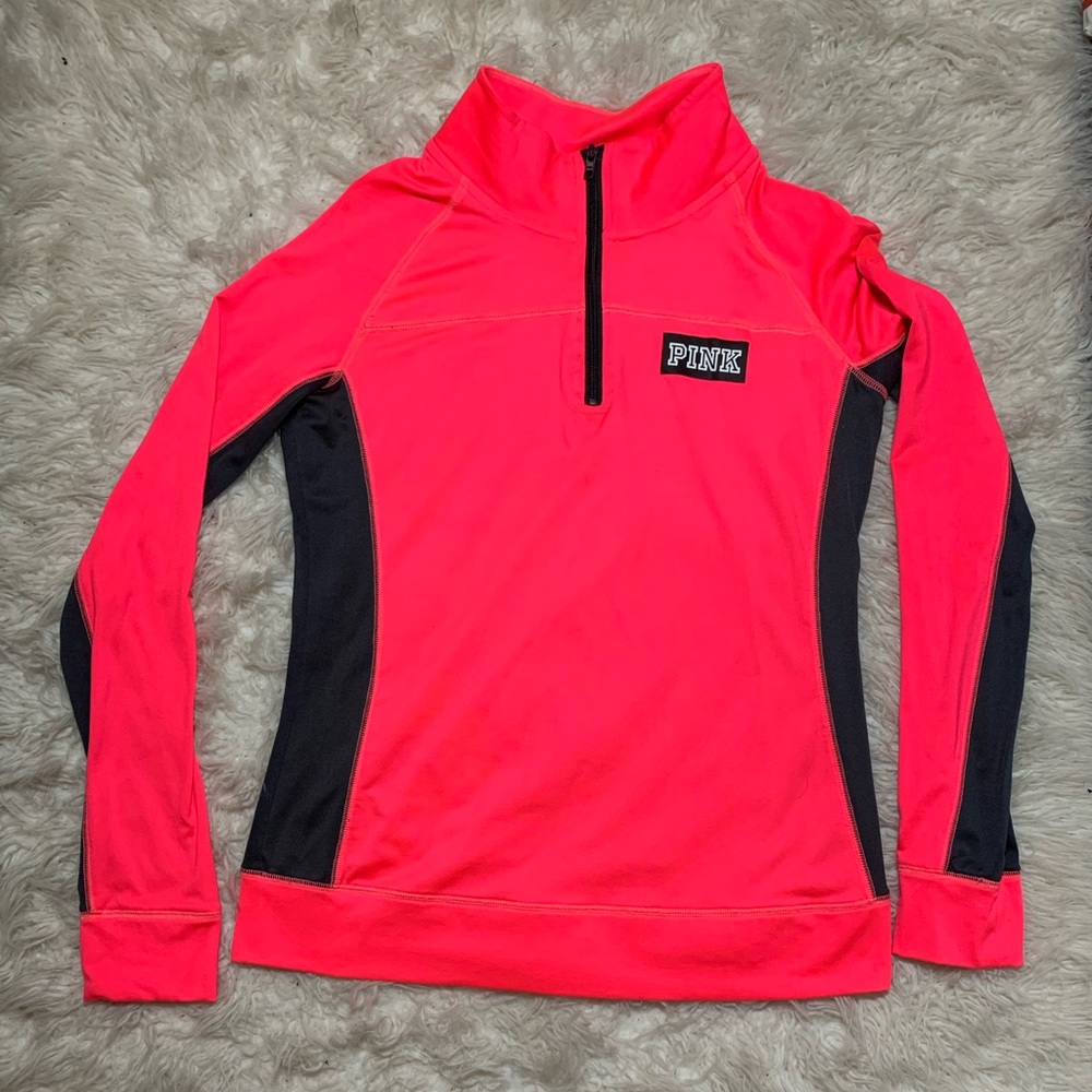 ☮️ PINK Ultimate Quarter Zip Jacket Neon Pink